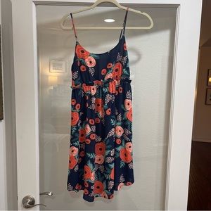 PAPER CROWN x Rifle Paper Co blue and pink floral dress